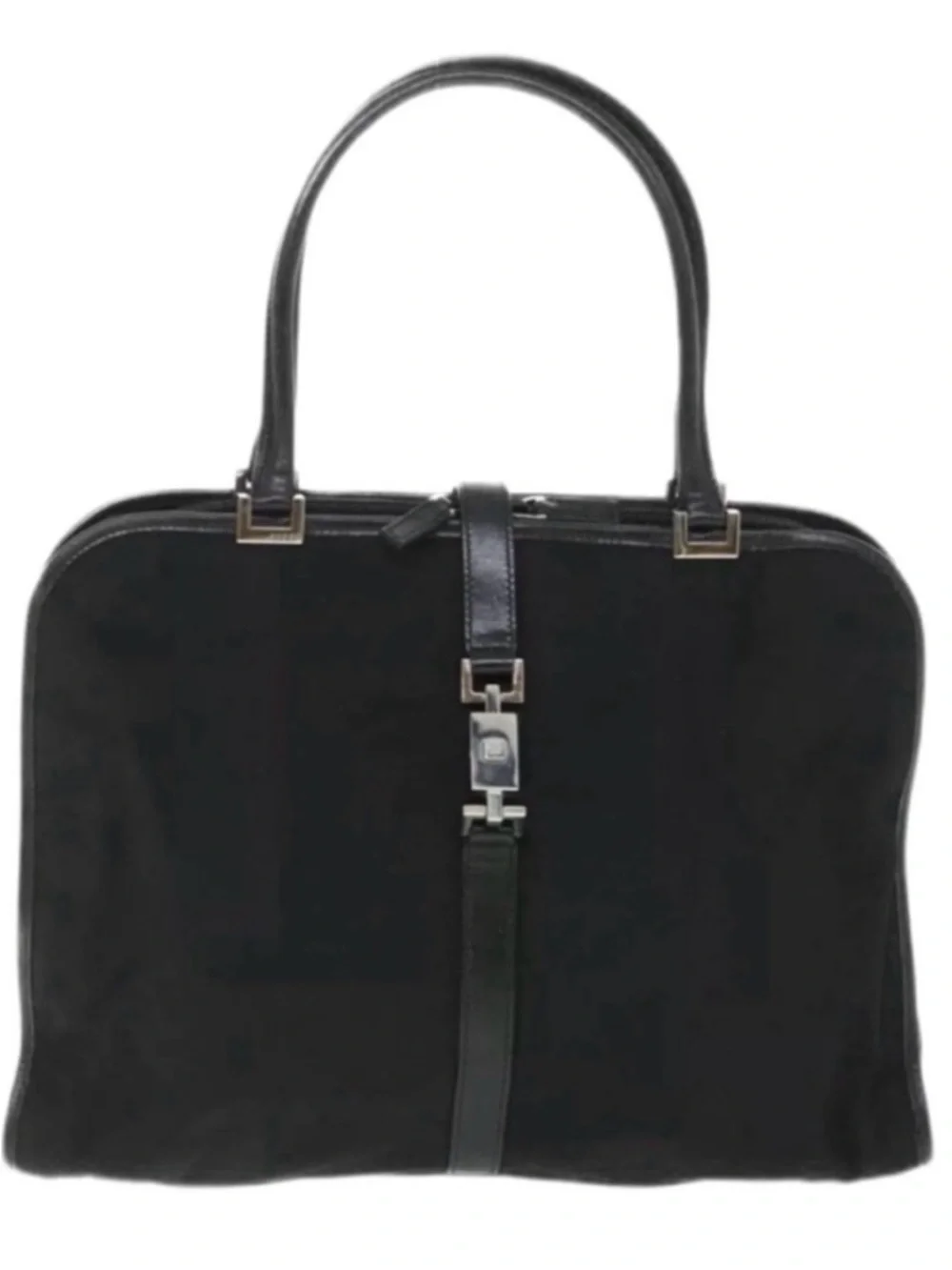 Gucci Jackie Line Black Nylon & Leather Tote Bag
Style 002-1072 (Made in Italy) - Picture 13 of 13